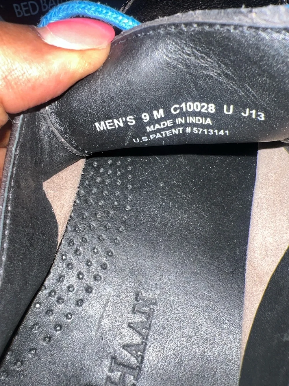 Cole Haan Black Wingtip Dress leather Shoes Sz 9 workwear office evening